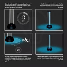 Carica l'immagine nel visualizzatore di Gallery, LAMPADA BATTERICIDA UV AD OZONO con sensore