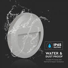 Carica l'immagine nel visualizzatore di Gallery, V-TAC FARETTO SEGNAPASSO LED A MONTAGGIO SUPERFICIALE ROTONDO 2W PER ESTERNO