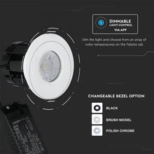 Carica l'immagine nel visualizzatore di Gallery, V-TAC FARETTO LED DA INCASSO ROTONDO 10W DIMMERABILE SMART IP65