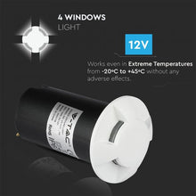 Carica l'immagine nel visualizzatore di Gallery, V-TAC PUNTO LUCE LED 1W SEGNAPASSO DA INTERRAMENTO 4 VIE  IP67