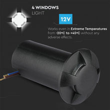 Carica l'immagine nel visualizzatore di Gallery, V-TAC PUNTO LUCE LED 1W SEGNAPASSO DA INTERRAMENTO 4 VIE  IP67