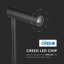 Carica l'immagine nel visualizzatore di Gallery, V-TAC LAMPADA DA MURO WALL LIGHT LED CREE 3W COLORE NERO CON USB