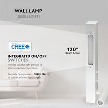 Carica l'immagine nel visualizzatore di Gallery, V-TAC LAMPADA DA MURO WALL LIGHT LED CREE 3W + SMD 6W COLORE BIANCO