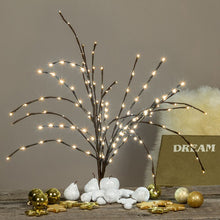 Carica l'immagine nel visualizzatore di Gallery, Ramo marrone, h. 100 cm, led bianco caldo