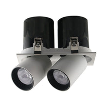 Cargar imagen en el visor de la galería, V-TAC FARETTO LED COB 36W 24° DOPPIO DA INCASSO ESTRAIBILE ORIENTABILE CRI≥90