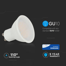 Cargar imagen en el visor de la galería, V-TAC LAMPADINA LED GU10 5W FARETTO SPOTLIGHT CHIP SAMSUNG 110°