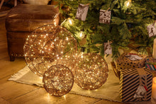 Carica l'immagine nel visualizzatore di Gallery, Sfera luminosa 3D, 160 microled bianco caldo