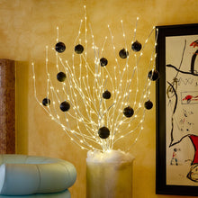 Cargar imagen en el visor de la galería, Ramo bianco, h. 180 cm, led bianco caldo o freddo