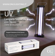 Carica l'immagine nel visualizzatore di Gallery, LAMPADA BATTERICIDA UV AD OZONO