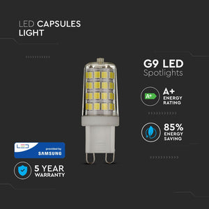 V-TAC LAMPADINA LED G9 3W BULB CHIP SAMSUNG