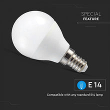 Cargar imagen en el visor de la galería, V-TAC LAMPADINA LED WI-FI E14 4,5W MINIGLOBO P45 RGB+W 4IN1 DIMMERABILE