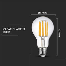 Carica l'immagine nel visualizzatore di Gallery, V-TAC LAMPADINA LED E27 18W BULB A67 FILAMENT