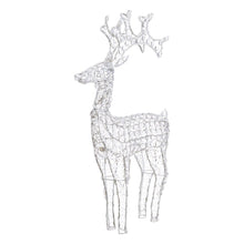 Carica l'immagine nel visualizzatore di Gallery, Renna con cristalli, h. 120 cm, led bianco freddo o caldo