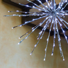 Cargar imagen en el visor de la galería, Stella argento flashing, h. 60 cm, led bianco freddo o caldo