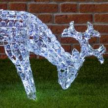 Carica l'immagine nel visualizzatore di Gallery, Renna che bruca l'erba, h. 50 cm, led bianco freddo
