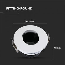 Cargar imagen en el visor de la galería, V-TAC  PORTAFARETTO ORIENTABILE ROTONDO DA INCASSO PER LAMPADINE GU10 E GU5.3