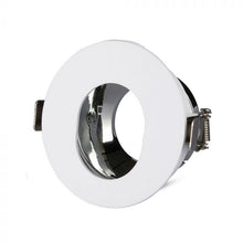Cargar imagen en el visor de la galería, V-TAC  PORTAFARETTO ORIENTABILE ROTONDO DA INCASSO PER LAMPADINE GU10 E GU5.3