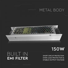 Carica l'immagine nel visualizzatore di Gallery, V-TAC ALIMENTATORE 150W PER USO INTERNO A 1 USCITA CON MORSETTI A VITE