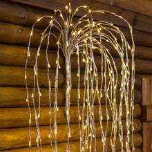 Cargar imagen en el visor de la galería, Ramo di salice luminoso argento, 480 led bianco freddo o caldo