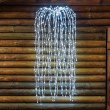 Cargar imagen en el visor de la galería, Ramo di salice luminoso argento, 480 led bianco freddo o caldo
