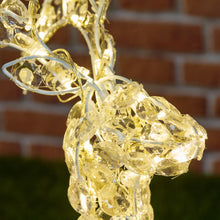 Carica l'immagine nel visualizzatore di Gallery, Renna luminosa con cristalli, led bianco freddo e caldo