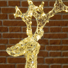 Carica l'immagine nel visualizzatore di Gallery, Renna con cristalli, h. 120 cm, led bianco freddo o caldo