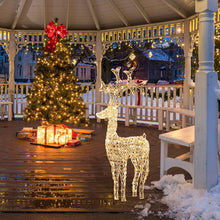 Carica l'immagine nel visualizzatore di Gallery, Renna con cristalli, h. 90 cm, led bianco caldo