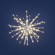 Carica l'immagine nel visualizzatore di Gallery, TWIGball argento, h. 30 cm, 80 led bianco , cavo bianco
