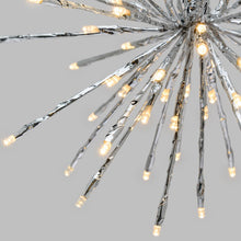 Carica l'immagine nel visualizzatore di Gallery, TWIGball argento, h. 30 cm, 80 led bianco , cavo bianco
