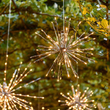 Carica l'immagine nel visualizzatore di Gallery, TWIGball argento, h. 30 cm, 80 led bianco , cavo bianco