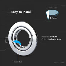 Carica l'immagine nel visualizzatore di Gallery, V-TAC PORTAFARETTO ORIENTABILE DA INCASSO PER LAMPADINE GU10 E GU5.3