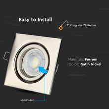 Carica l'immagine nel visualizzatore di Gallery, V-TAC PORTAFARETTO ORIENTABILE DA INCASSO PER LAMPADINE GU10 E GU5.3