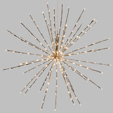 Carica l'immagine nel visualizzatore di Gallery, TWIGball argento, h 100 cm, 280 led bianco, cavo trasparente