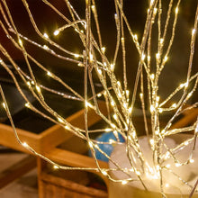 Carica l'immagine nel visualizzatore di Gallery, Tralcio Ramo argento 3 m, 288 led bianco caldo, cavo trasparente