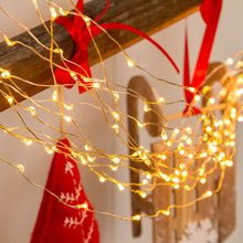 Carica l'immagine nel visualizzatore di Gallery, Cascata di luci 1,2 m, 300 microled bianco caldo