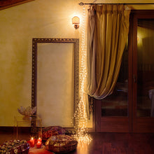 Carica l'immagine nel visualizzatore di Gallery, Cascata di luci 3,2 m, 900 microled bianco freddo