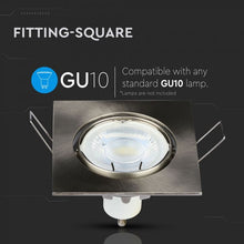 Cargar imagen en el visor de la galería, V-TAC PORTAFARETTO ORIENTABILE DA INCASSO PER LAMPADINE GU10 E GU5.3