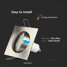 Cargar imagen en el visor de la galería, V-TAC PORTAFARETTO ORIENTABILE DA INCASSO PER LAMPADINE GU10 E GU5.3