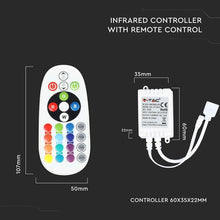 Carica l'immagine nel visualizzatore di Gallery, V-TAC CONTROLLER PER STRISCE LED RGB CON TELECOMANDO 24 TASTI