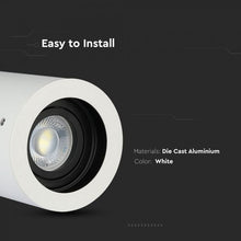 Carica l'immagine nel visualizzatore di Gallery, V-TAC PORTAFARETTO ORIENTABILE DA SOFFITTO PER LAMPADINE GU10 E GU5.3