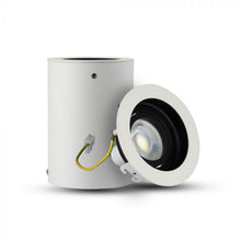 Carica l'immagine nel visualizzatore di Gallery, V-TAC PORTAFARETTO ORIENTABILE DA SOFFITTO PER LAMPADINE GU10 E GU5.3