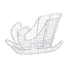 Cargar imagen en el visor de la galería, Slitta luminosa con cristalli trasparenti, led bianco freddo