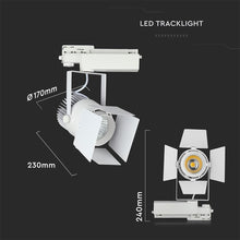 Carica l'immagine nel visualizzatore di Gallery, V-TAC PRO TRACK LIGHT LED COB 33W COLORE BIANCO CHIP SAMSUNG