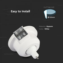 Carica l'immagine nel visualizzatore di Gallery, V-TAC PORTAFARETTO DA INCASSO IN GESSO E VETRO PER LAMPADINE GU10 E GU5.3
