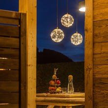 Cargar imagen en el visor de la galería, Sfera con microled bianco caldo, Ø 20 cm