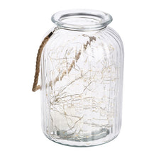 Carica l'immagine nel visualizzatore di Gallery, Vaso con luci in vetro con 120 lucine bianco caldo