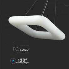 Cargar imagen en el visor de la galería, V-TAC LAMPADARIO LED A SOSPENSIONE BIANCA FORMA QUADRATA CON TELECOMANDO