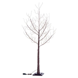 Albero marrone h 180 cm, 600 microled bianco caldo