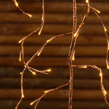 Carica l'immagine nel visualizzatore di Gallery, Ramo luminoso color rame 3 m, led bianco extra caldo