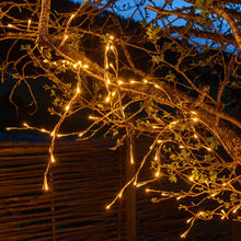 Carica l'immagine nel visualizzatore di Gallery, Ramo luminoso color rame 3 m, led bianco extra caldo